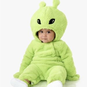 Pottery Barn Neon Green Alien Baby Plush Retired 1pc Costume size 6-12m New